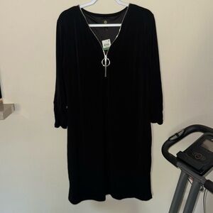 JM Collection Black Slinky Dress NWT Large